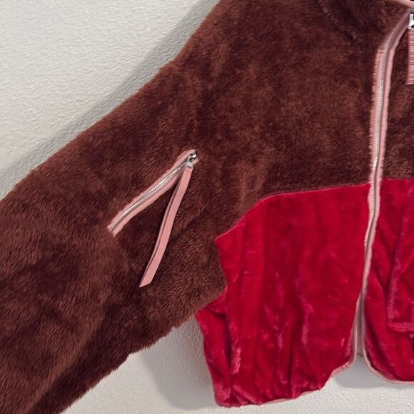 NWT- UGG-Marlene Sherpa Jacket II- pink and brown- Size Large - Picture 4 of 13